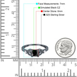 Cushion Celtic Art Deco Engagement Ring Simulated Cubic Zirconia 925 Sterling Silver