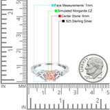 Cushion Celtic Art Deco Engagement Ring Simulated Cubic Zirconia 925 Sterling Silver