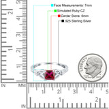 Cushion Celtic Art Deco Engagement Ring Simulated Cubic Zirconia 925 Sterling Silver
