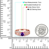 Split Celtic Engagement Ring Round Simulated Cubic Zirconia 925 Sterling Silver