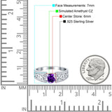 Split Celtic Engagement Ring Round Simulated Cubic Zirconia 925 Sterling Silver