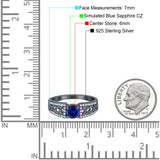 Split Celtic Engagement Ring Round Simulated Cubic Zirconia 925 Sterling Silver