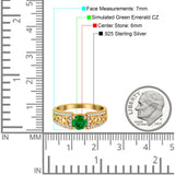 Split Celtic Engagement Ring Round Simulated Cubic Zirconia 925 Sterling Silver