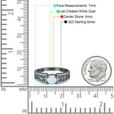 Split Celtic Engagement Ring Round Simulated Cubic Zirconia 925 Sterling Silver