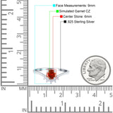 Art Deco V Chevron Engagement Ring Round Simulated Cubic Zirconia 925 Sterling Silver