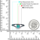 Art Deco V Chevron Engagement Ring Round Simulated Cubic Zirconia 925 Sterling Silver