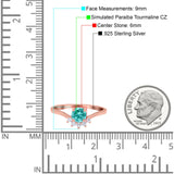 Art Deco V Chevron Engagement Ring Round Simulated Cubic Zirconia 925 Sterling Silver