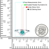 Art Deco V Chevron Engagement Ring Round Simulated Cubic Zirconia 925 Sterling Silver