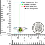 Art Deco V Chevron Engagement Ring Round Simulated Cubic Zirconia 925 Sterling Silver