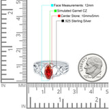 Art Deco Crisscross Wedding Ring Marquise Simulated Cubic Zirconia 925 Sterling Silver