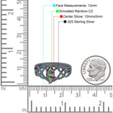 Art Deco Crisscross Wedding Ring Marquise Simulated Cubic Zirconia 925 Sterling Silver