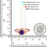 Cushion Cut Celtic Art Deco Wedding Engagement Bridal Ring Round Simulated Cubic Zirconia 925 Sterling Silver