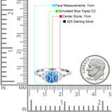 Cushion Cut Celtic Art Deco Wedding Engagement Bridal Ring Round Simulated Cubic Zirconia 925 Sterling Silver