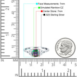 Cushion Cut Celtic Art Deco Wedding Engagement Bridal Ring Round Simulated Cubic Zirconia 925 Sterling Silver