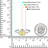 Cushion Cut Celtic Art Deco Wedding Engagement Bridal Ring Round Simulated Cubic Zirconia 925 Sterling Silver