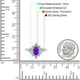Oval Cut Halo Vintage Wedding Ring Simulated Cubic Zirconia 925 Sterling Silver