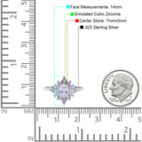 Oval Cut Halo Vintage Wedding Ring Simulated Cubic Zirconia 925 Sterling Silver
