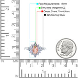 Oval Cut Halo Vintage Wedding Ring Simulated Cubic Zirconia 925 Sterling Silver