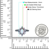 Oval Cut Halo Vintage Wedding Ring Simulated Cubic Zirconia 925 Sterling Silver