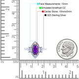 Marquise Vintage Wedding Ring Simulated Cubic Zirconia 925 Sterling Silver