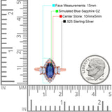 Marquise Vintage Wedding Ring Simulated Cubic Zirconia 925 Sterling Silver