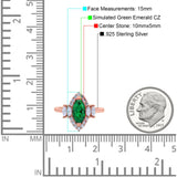 Marquise Vintage Wedding Ring Simulated Cubic Zirconia 925 Sterling Silver