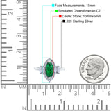 Marquise Vintage Wedding Ring Simulated Cubic Zirconia 925 Sterling Silver