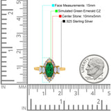 Marquise Vintage Wedding Ring Simulated Cubic Zirconia 925 Sterling Silver