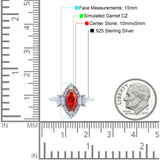 Marquise Vintage Wedding Ring Simulated Cubic Zirconia 925 Sterling Silver