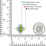 Marquise Vintage Wedding Ring Simulated Cubic Zirconia 925 Sterling Silver