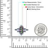 Marquise Vintage Wedding Ring Simulated Cubic Zirconia 925 Sterling Silver