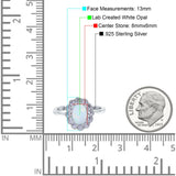 Vintage Floral Engagement Ring Oval Simulated Cubic Zirconia 925 Sterling Silver