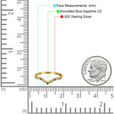 Marquise Curved Half Eternity Stackable Band Ring Simulated CZ 925 Sterling Silver