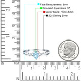 Infinity Pear Vintage Wedding Ring Simulated Cubic Zirconia 925 Sterling Silver