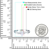 Infinity Pear Vintage Wedding Ring Simulated Cubic Zirconia 925 Sterling Silver