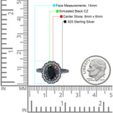 Art Deco Wedding Ring Oval Cut Solid Simulated Cubic Zirconia 925 Sterling Silver