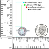 Art Deco Wedding Ring Oval Cut Solid Simulated Cubic Zirconia 925 Sterling Silver