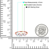Pear Oval Art Deco Eternity Wedding Band Ring Simulated Cubic Zirconia 925 Sterling Silver