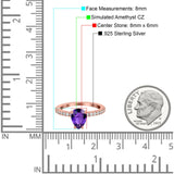 Teardrop Pear Art Deco Wedding Engagement Ring Round Simulated Cubic Zirconia Accent 925 Sterling Silver