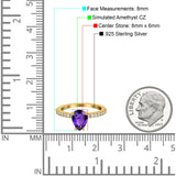 Teardrop Pear Art Deco Wedding Engagement Ring Round Simulated Cubic Zirconia Accent 925 Sterling Silver