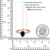 Teardrop Pear Art Deco Wedding Engagement Ring Round Simulated Cubic Zirconia Accent 925 Sterling Silver