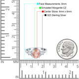 Butterfly Oval Art Deco Engagement Wedding Ring Round Simulated Cubic Zirconia 925 Sterling Silver