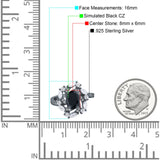 Oval Vintage Art Deco Engagement Ring Simulated Cubic Zirconia 925 Sterling Silver