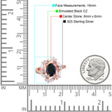 Oval Vintage Art Deco Engagement Ring Simulated Cubic Zirconia 925 Sterling Silver