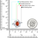 Oval Vintage Art Deco Engagement Ring Simulated Cubic Zirconia 925 Sterling Silver