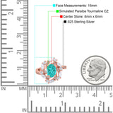 Oval Vintage Art Deco Engagement Ring Simulated Cubic Zirconia 925 Sterling Silver