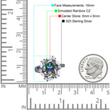 Oval Vintage Art Deco Engagement Ring Simulated Cubic Zirconia 925 Sterling Silver