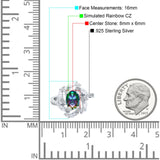 Oval Vintage Art Deco Engagement Ring Simulated Cubic Zirconia 925 Sterling Silver