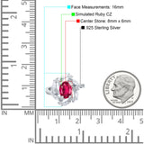 Oval Vintage Art Deco Engagement Ring Simulated Cubic Zirconia 925 Sterling Silver