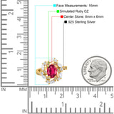 Oval Vintage Art Deco Engagement Ring Simulated Cubic Zirconia 925 Sterling Silver